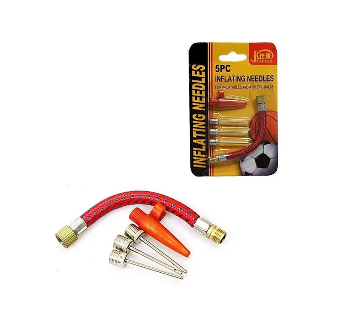 Pack 5 Kit De 5 Piezas Agujas De Inflar Balones Llantas Bici