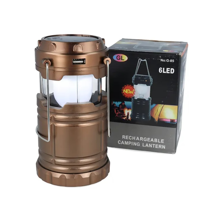 Linterna Farol Led Solar Lampara Camping Usb 2 En 1