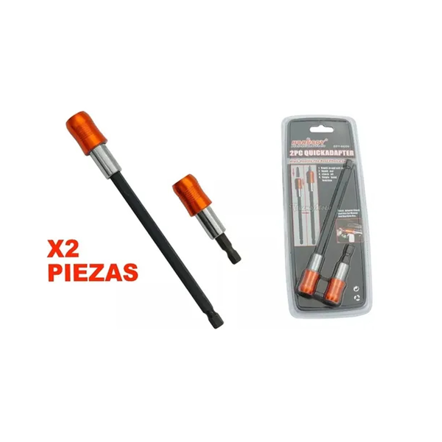 Set 2 Adaptador Rapido Puntas Destornillador Taladro