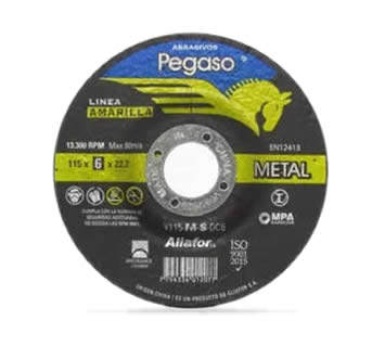 Disco De Desbaste Para Metal Pegaso 115mm X 6mm