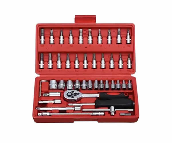 Juego Llave Tubos 46 Piezas Crique Encastre 1/4 4 Amm 