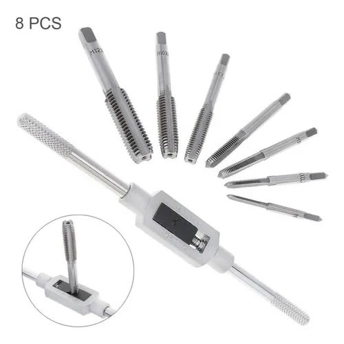 Kit machuelos para rosca 8 piezas