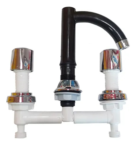 Grifería Canilla Mezcladora Baño Lavatorio Plástica negra