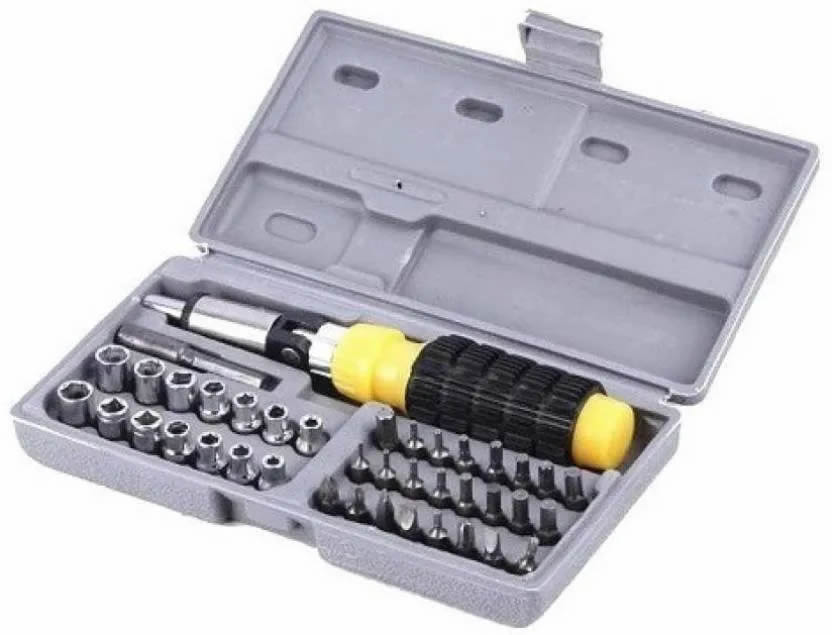 Caja Juego Puntas Y Tubos Destornillador Set X 41 Piezas