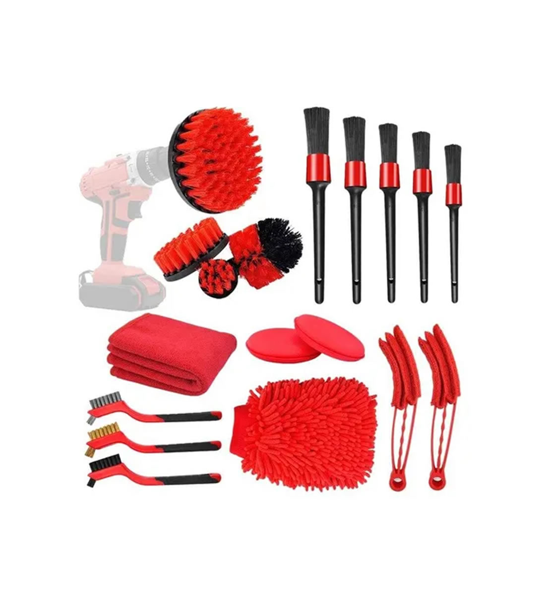 Kit limpieza Cepillos pvc x18 piezas.