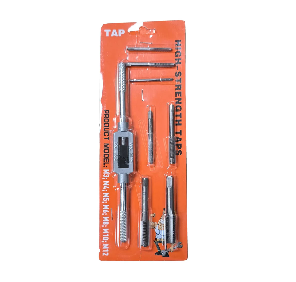 uego 7 Machos Rosca M3 M4 M5 M6 M8 M10 M12 + Manija