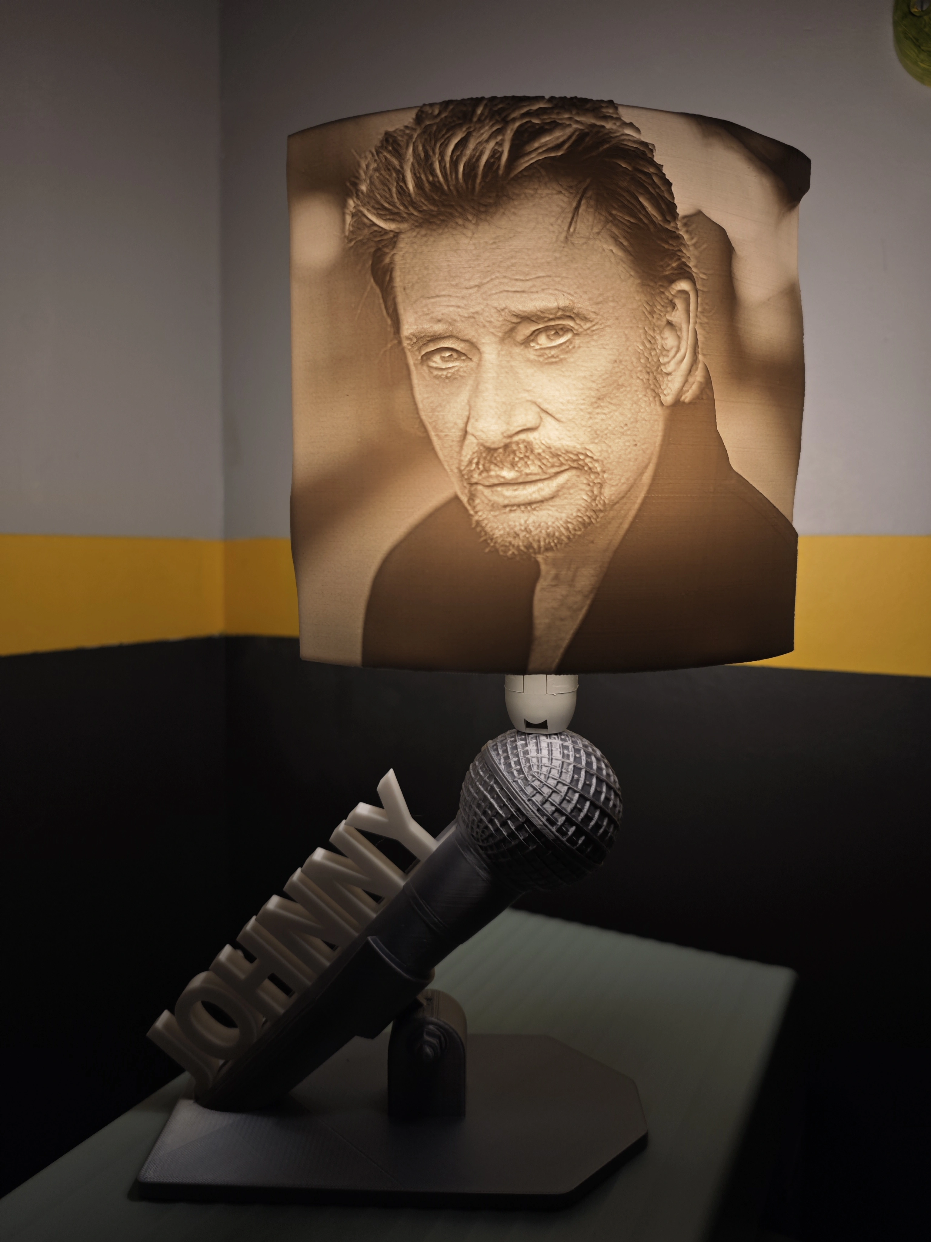 Lampe 3D Johnny Hallyday