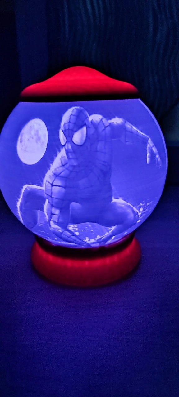 Lampe 3D spiderman