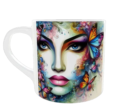 Mug visage papillon