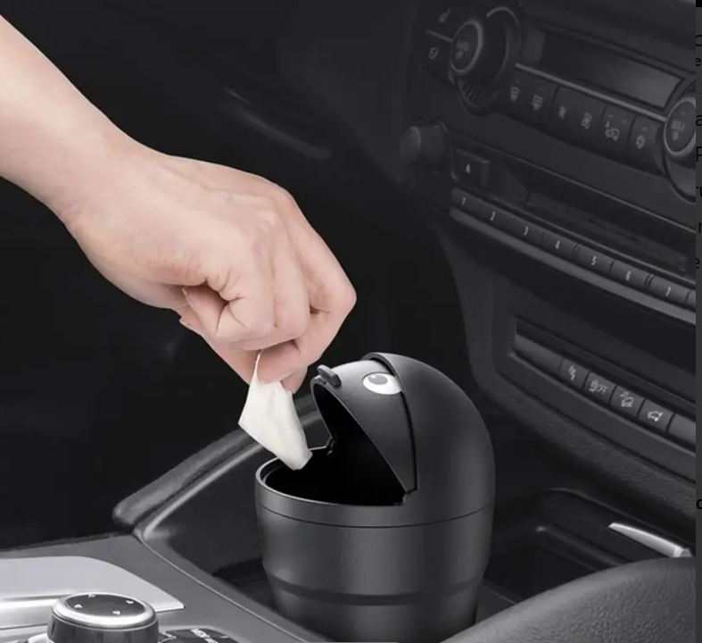 Corbeille de Voiture à Couvercle Pivotant