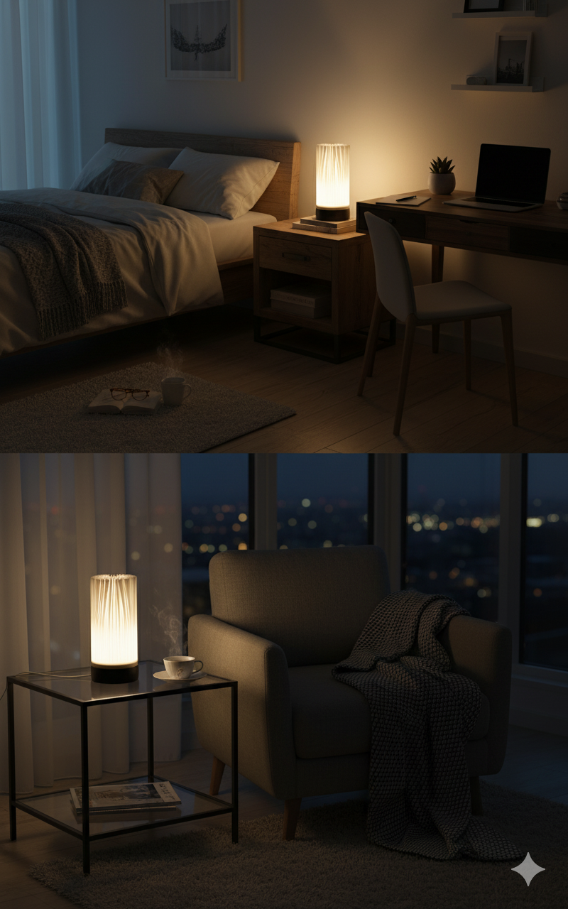 LED stalinė lempa su šilta šviesa (USB jungtis)