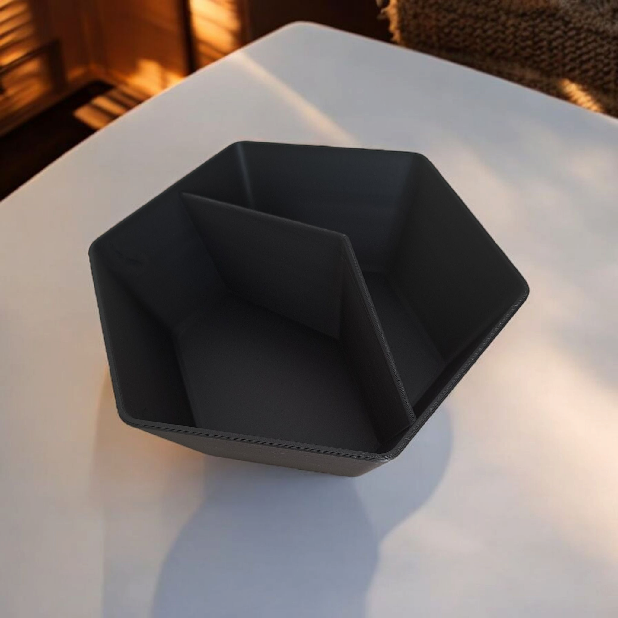 Dviejų skyrių užkandžių dubuo