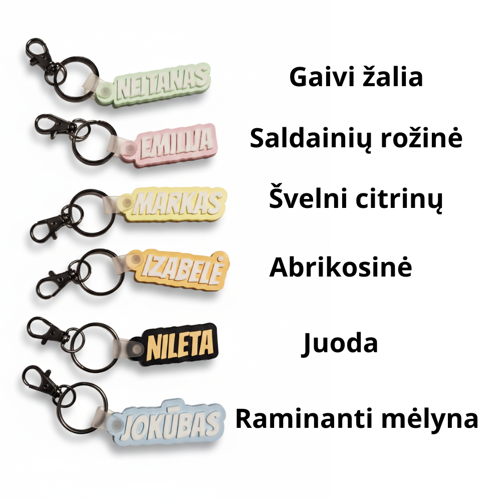 Personalizuotas vardinis raktų pakabukas