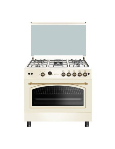  Cocina de gas butano 90 cm Rústica Crema