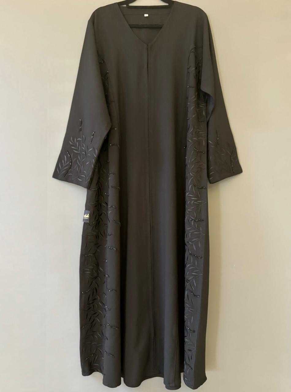 Leaf Embroidery Abayah