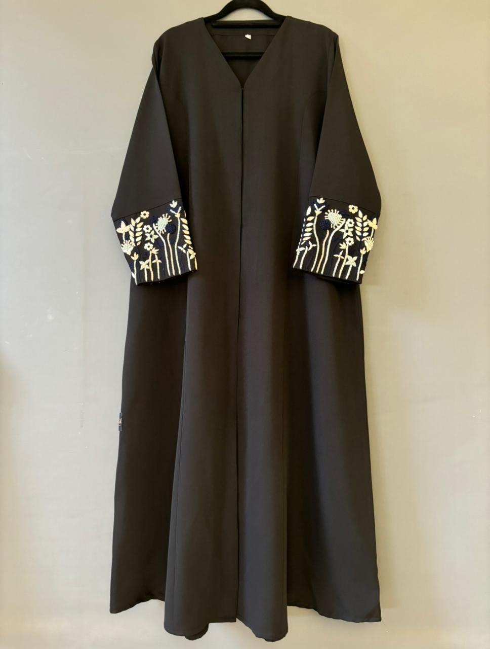 Hand Embroidered Sleeve Abayah
