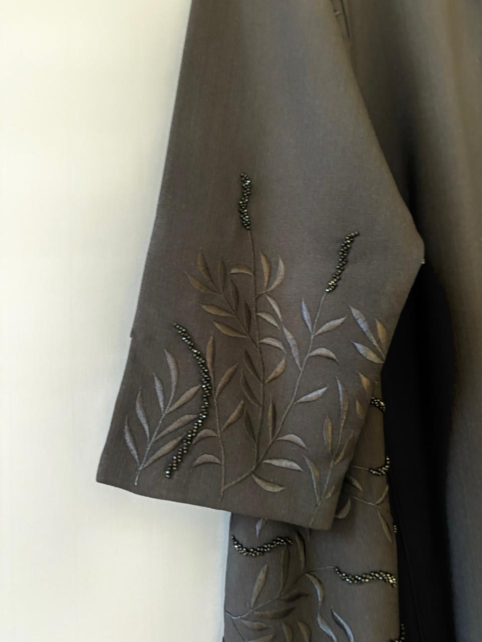 Leaf Embroidery Abayah