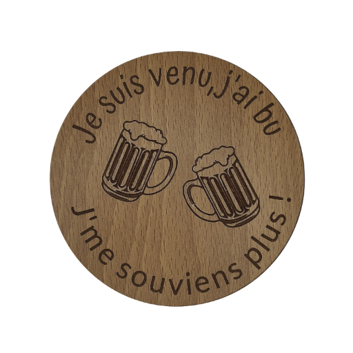 Dessous de bière - Avec coffret cadeau (option)
