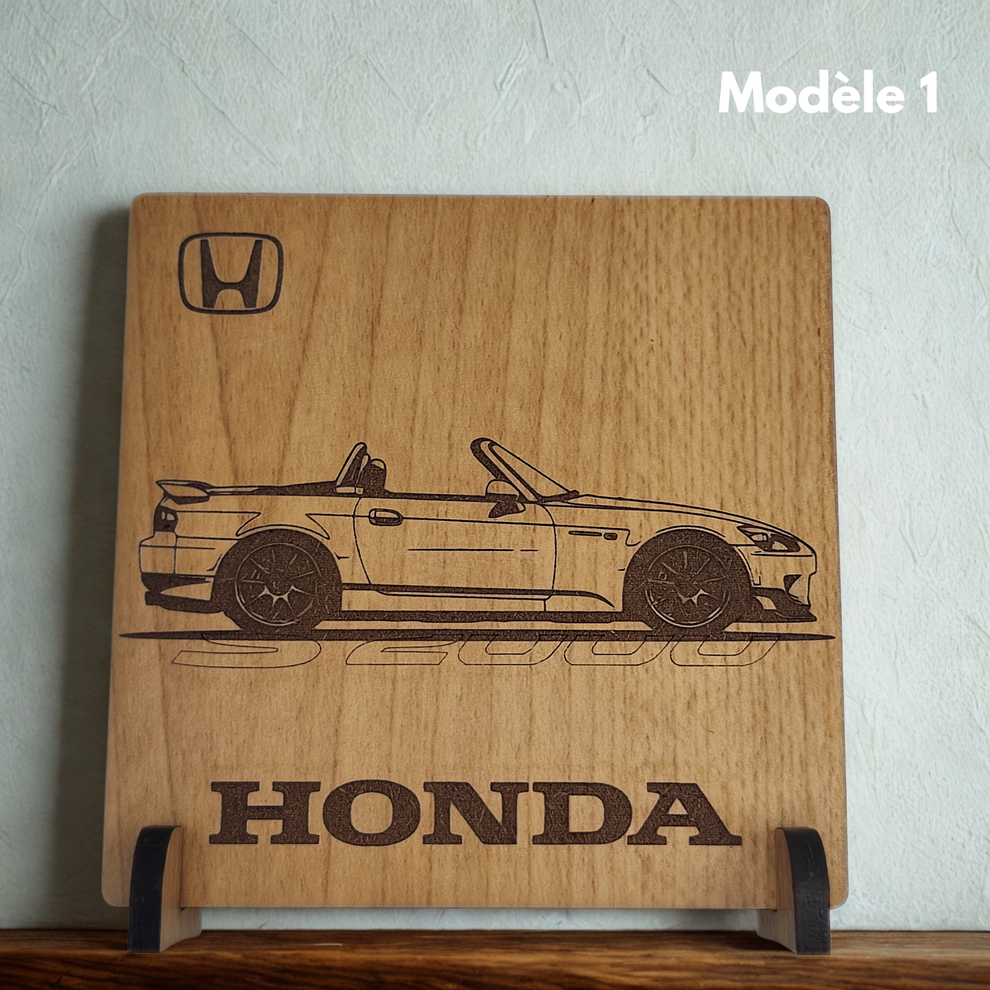 Honda S2000 - Gravure sur bois