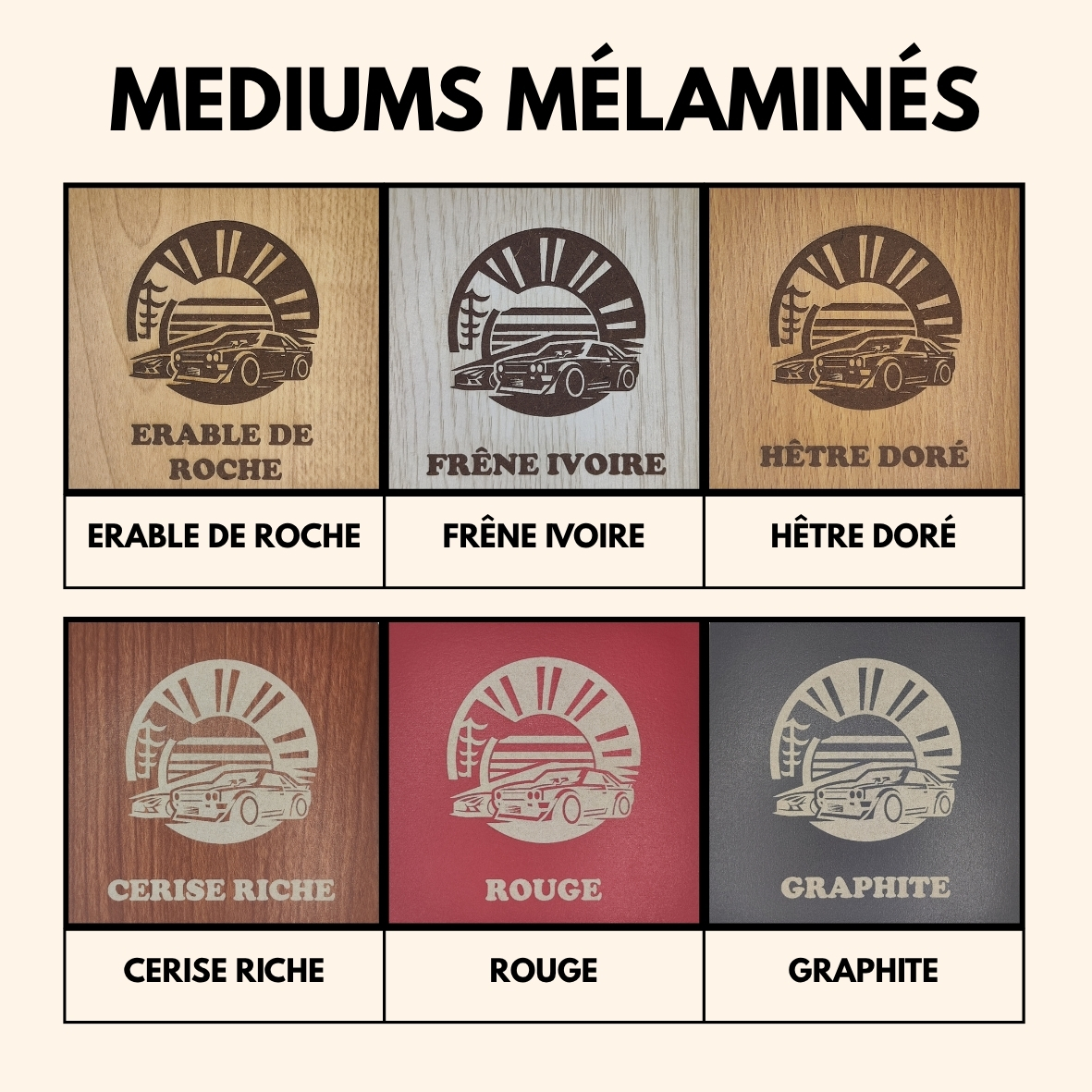 Logo Nissan - Gravure sur bois