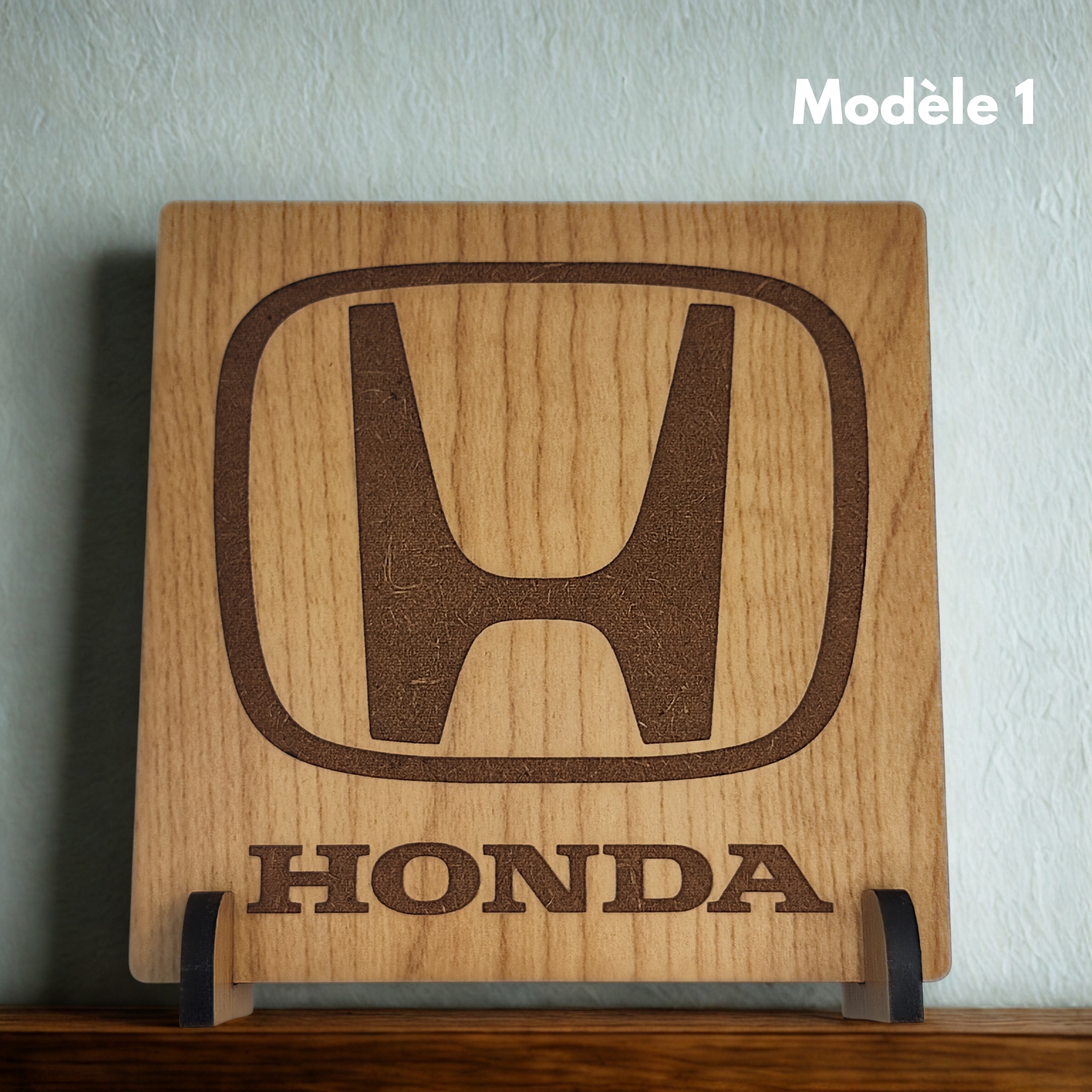 Logo Honda - Gravure sur bois