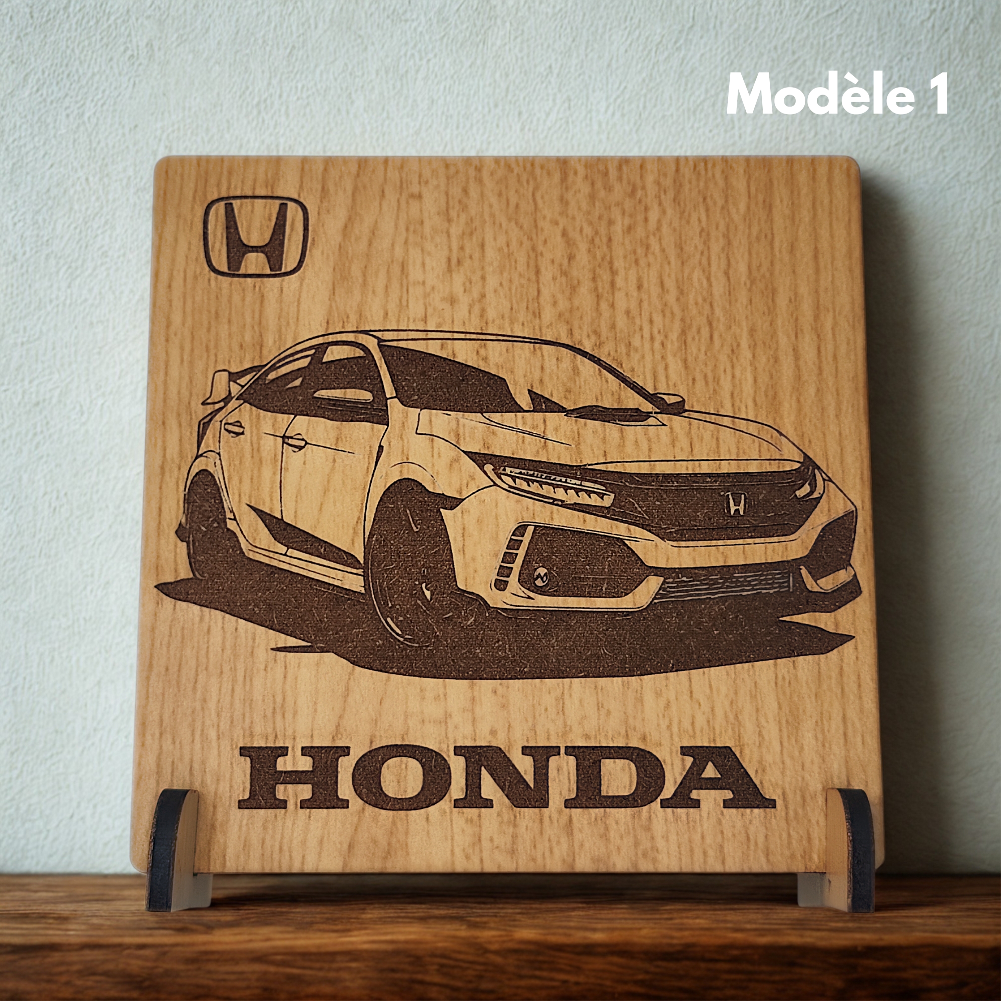 Honda CIVIC FK8 - Gravure sur bois