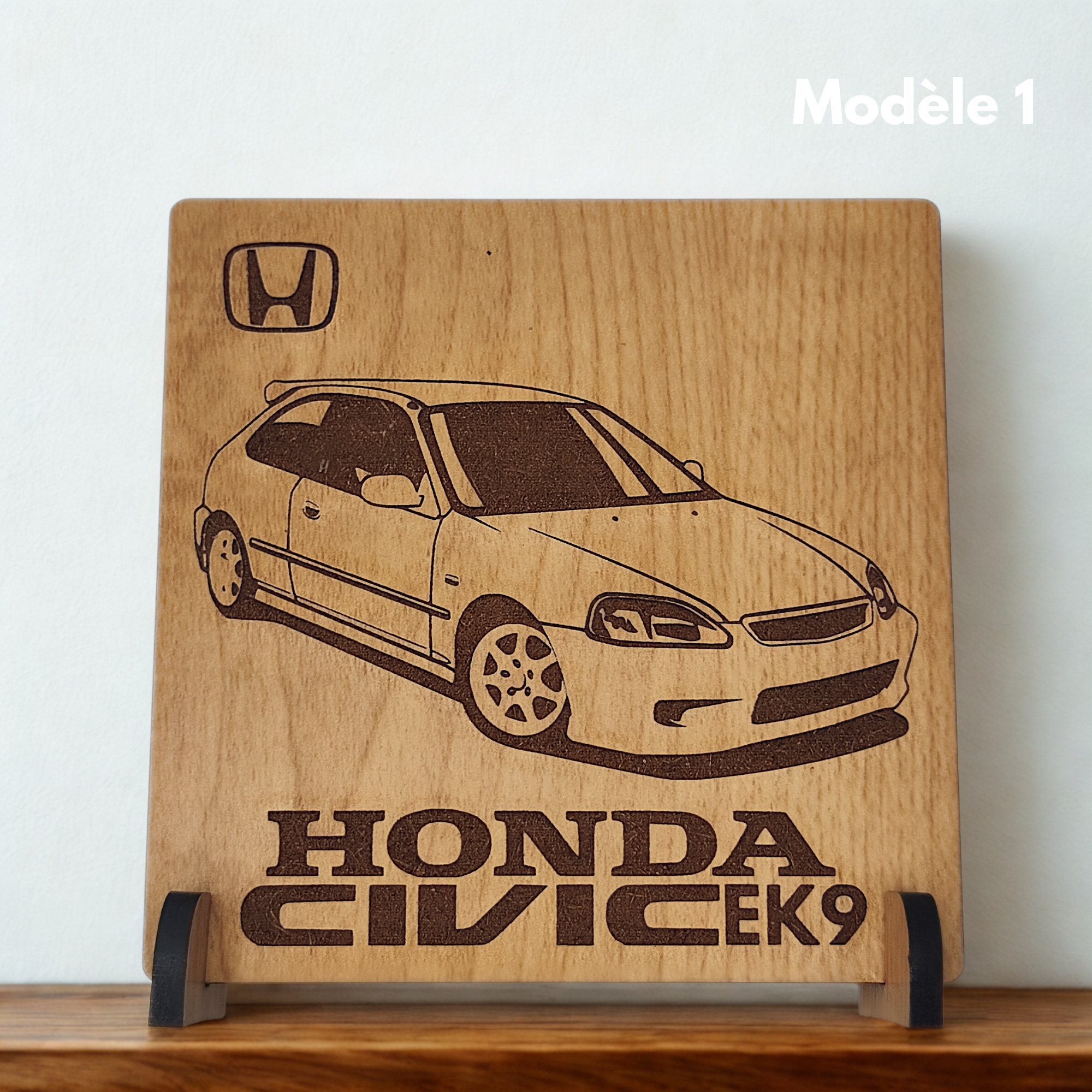 Honda CIVIC EK9 - Gravure sur bois