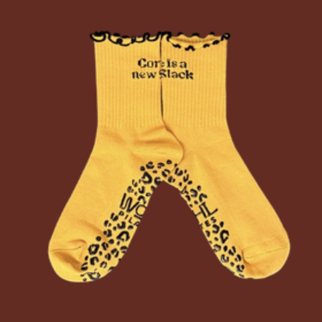 Grip Socks: Core is a new Black - Mustard