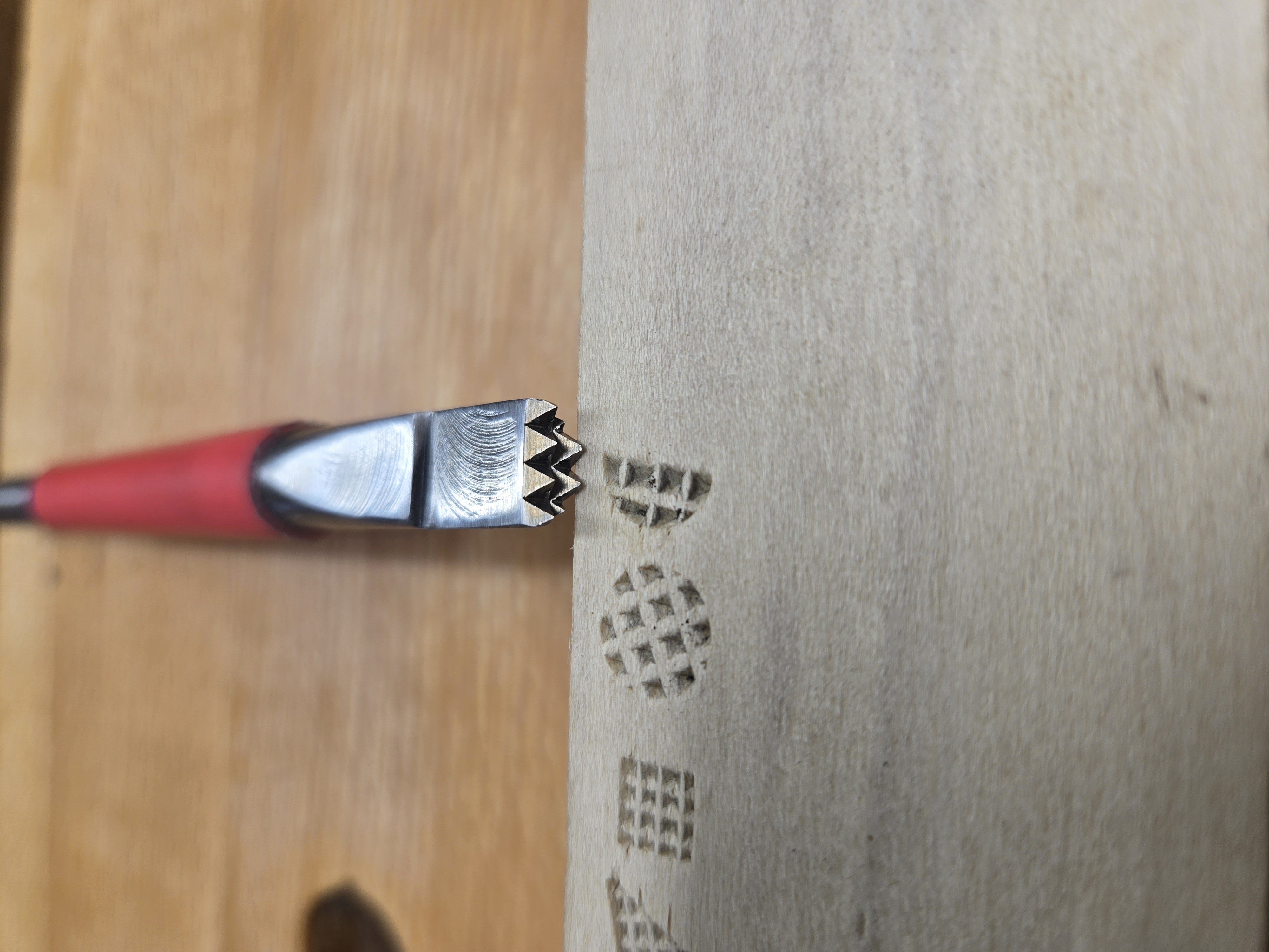 3/8 Coarse Half Round Stamp 