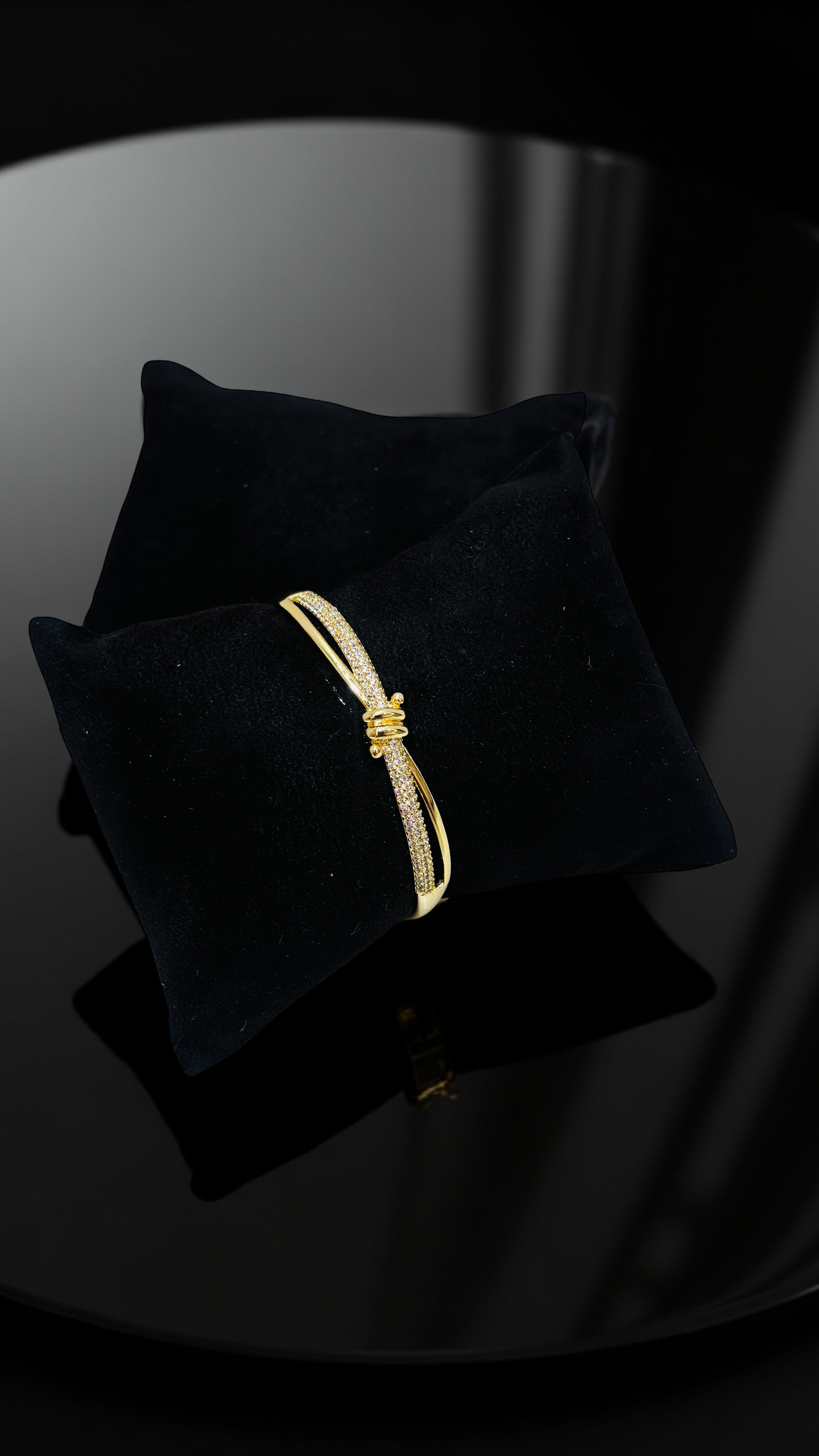 Knot Gold-Tone Kada Bracelet