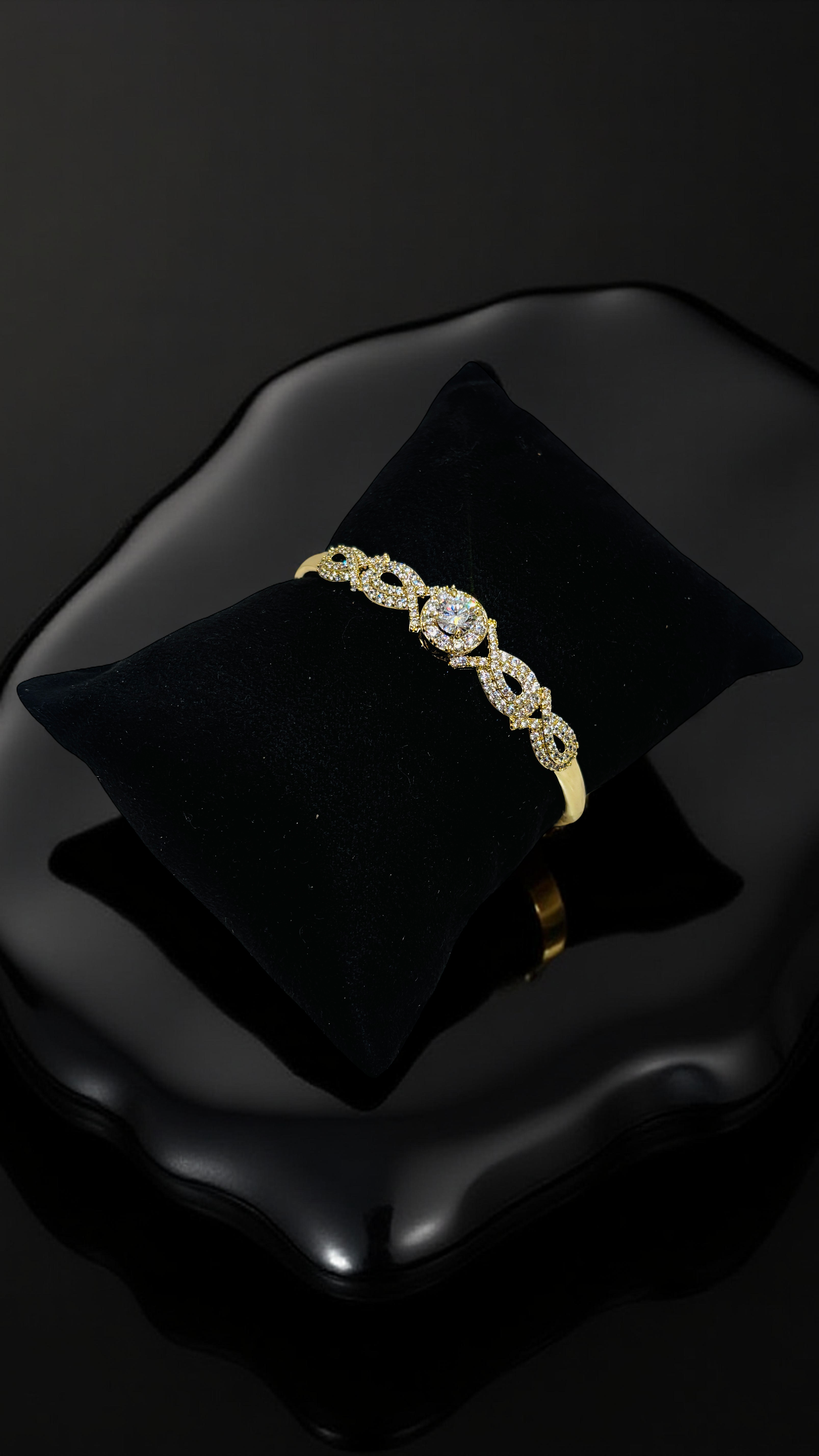 Elegant Gold-Plated Kada Bracelet