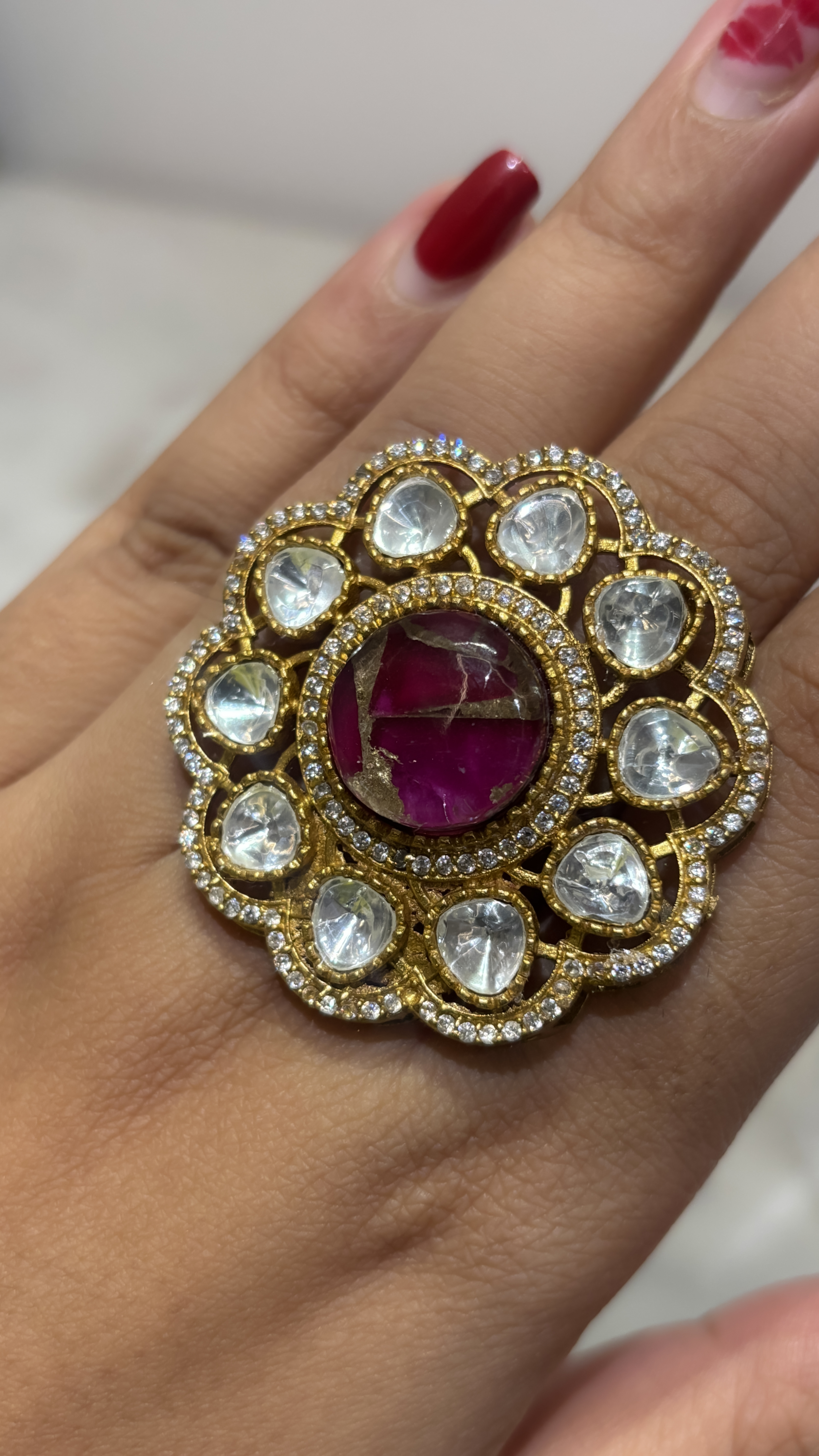 Statement AD adjustable Cocktail Ring