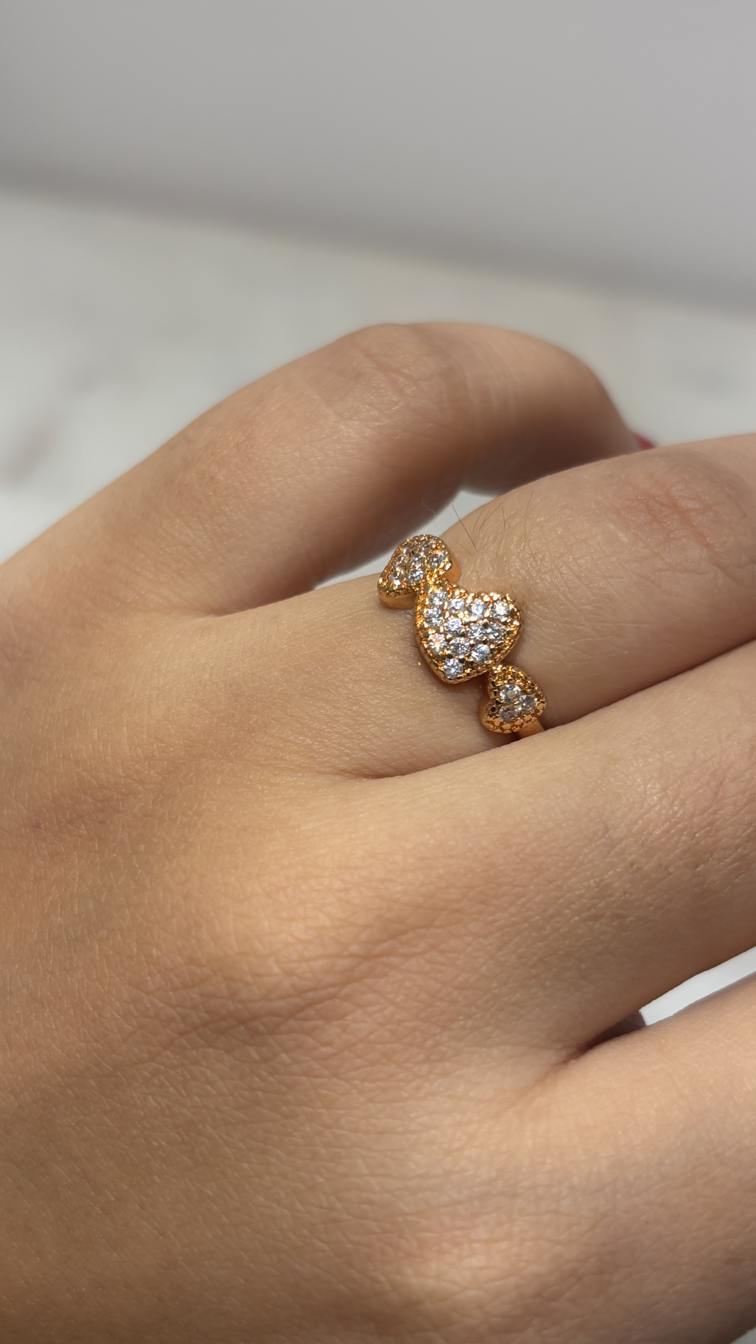 Rose Gold Heart-Shaped adjustable Ring