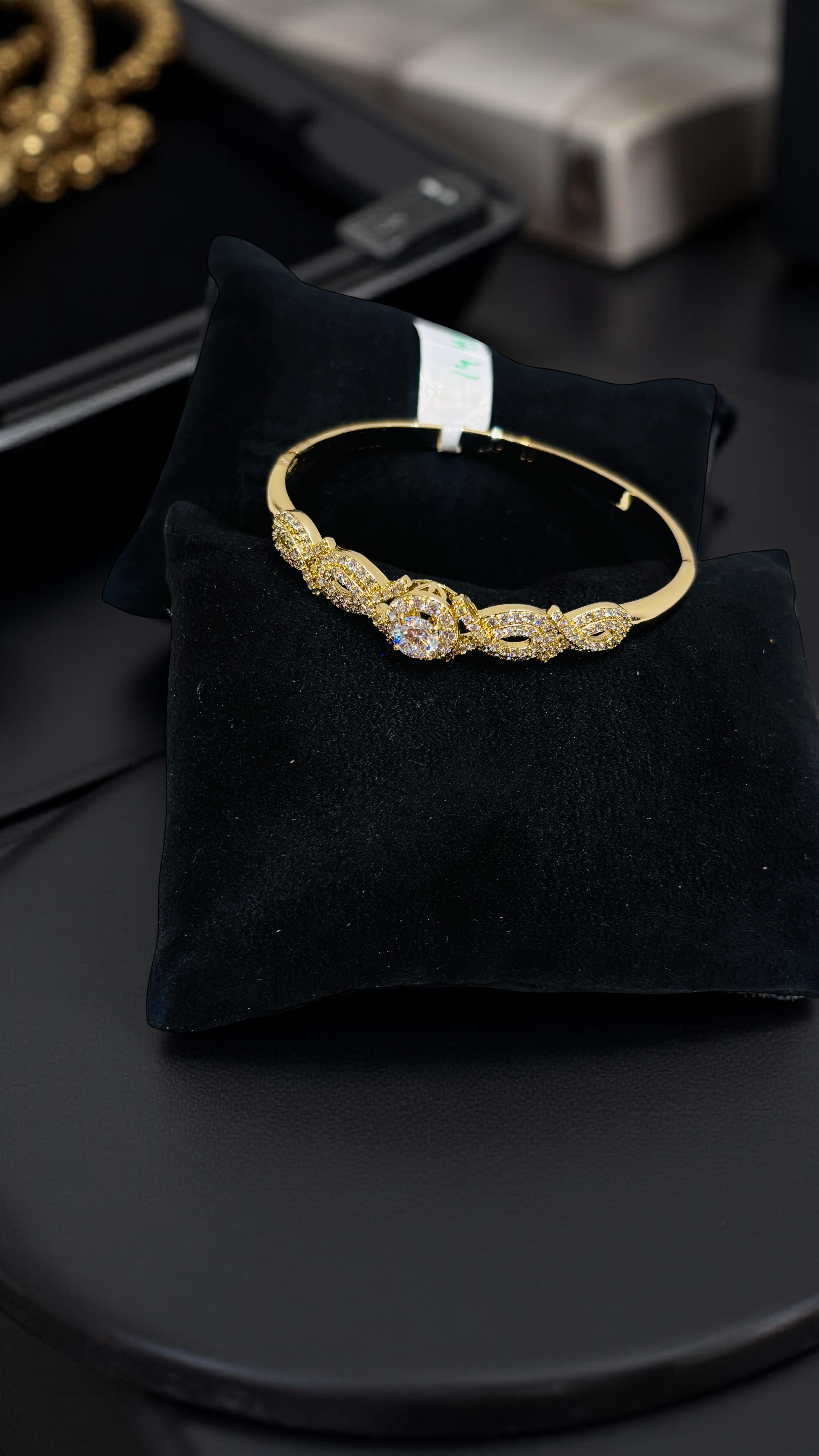 Elegant Gold-Plated Kada Bracelet