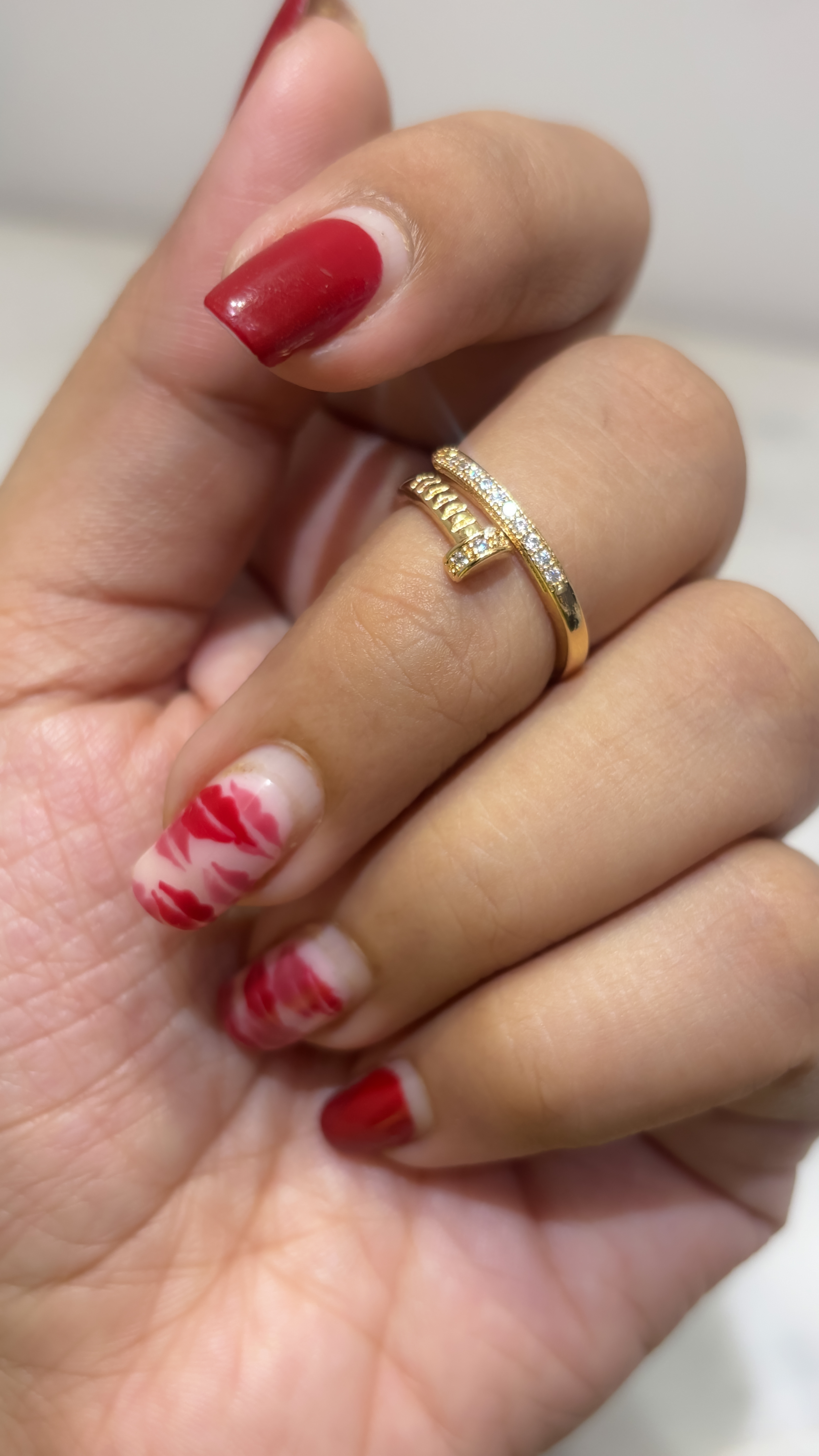 Gold Leaf Design adjustable Ring