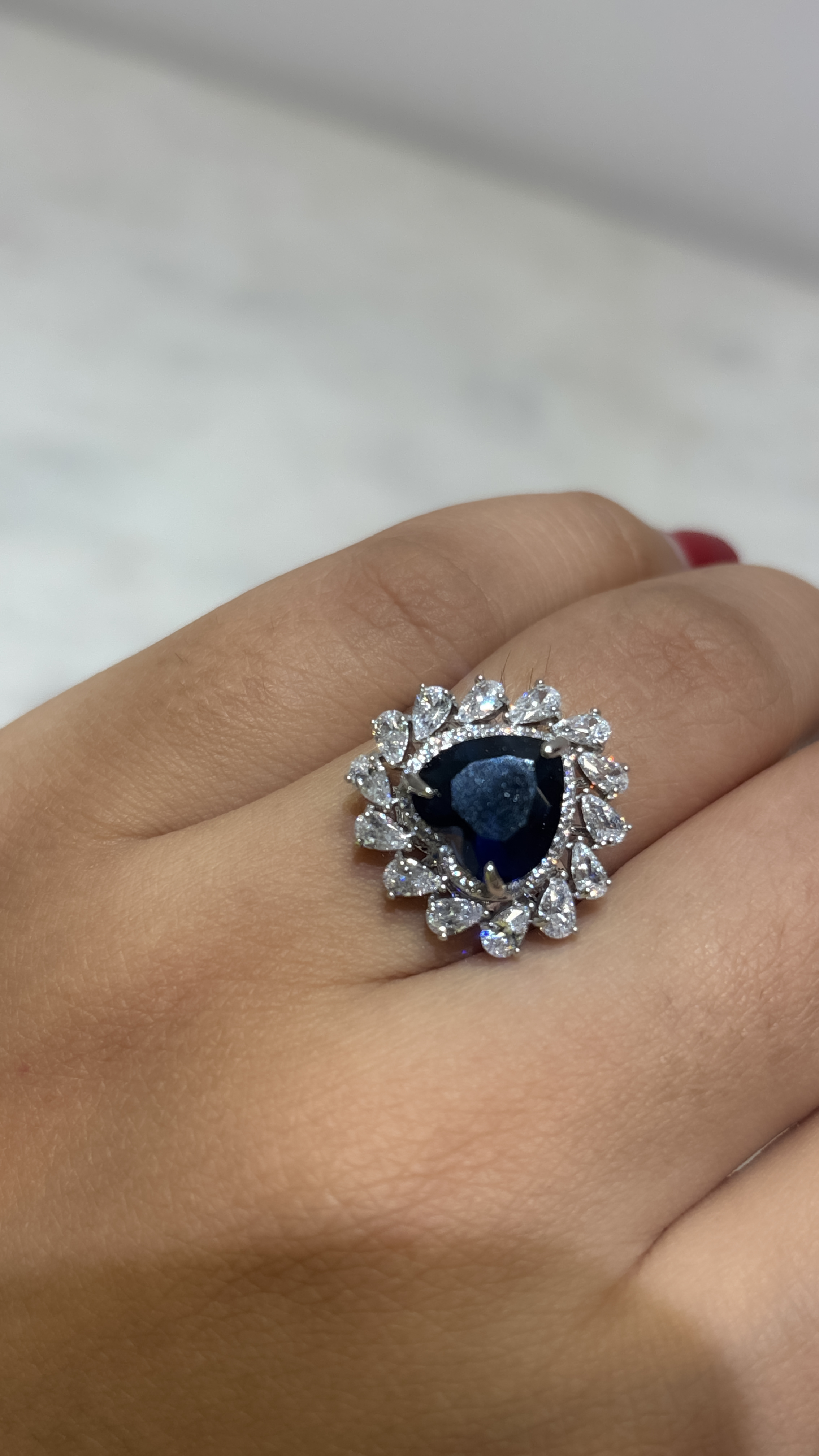 Adjustable AD heart ring 