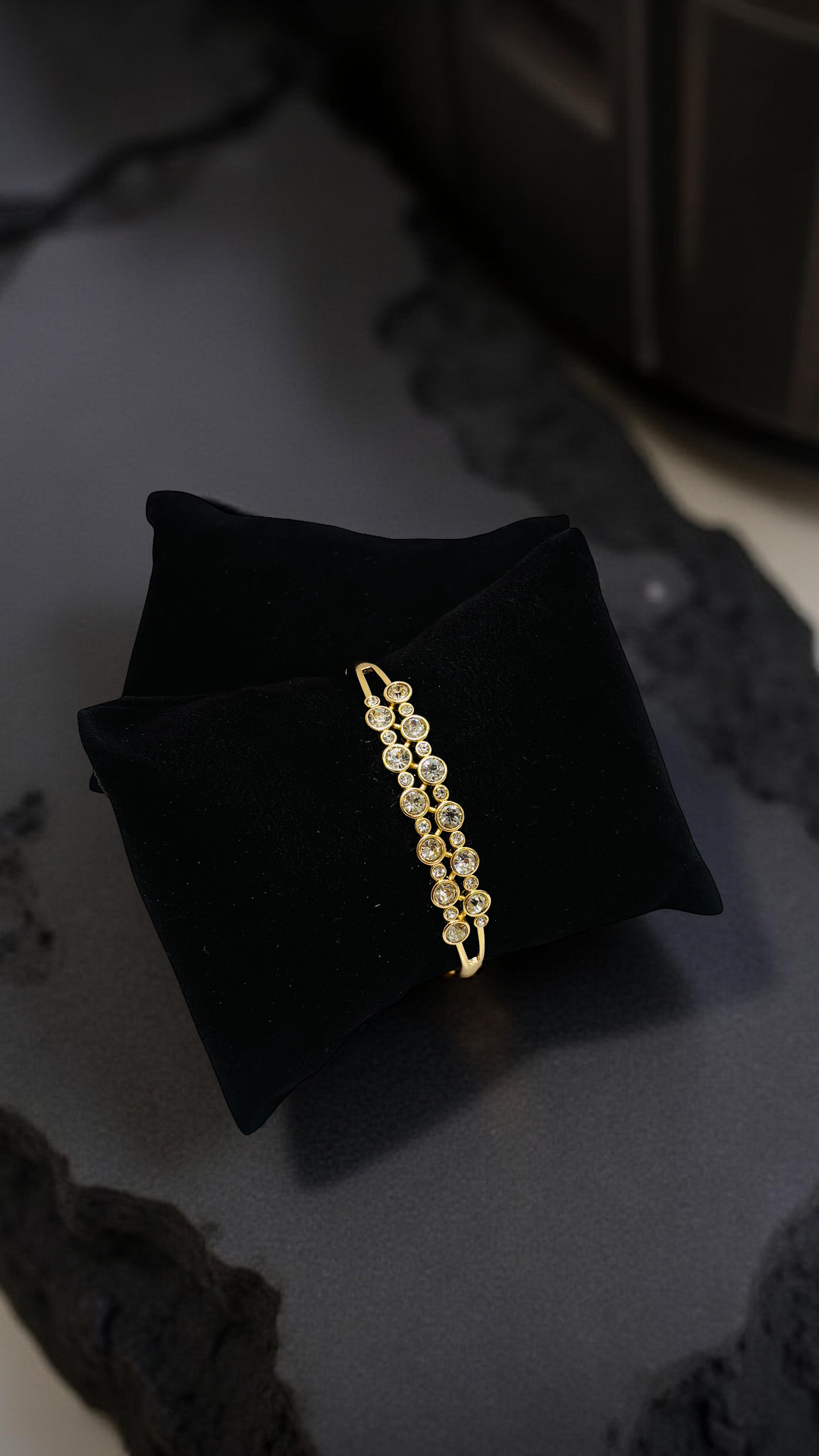 Sophisticated Gold-Plated Kada Bracelet