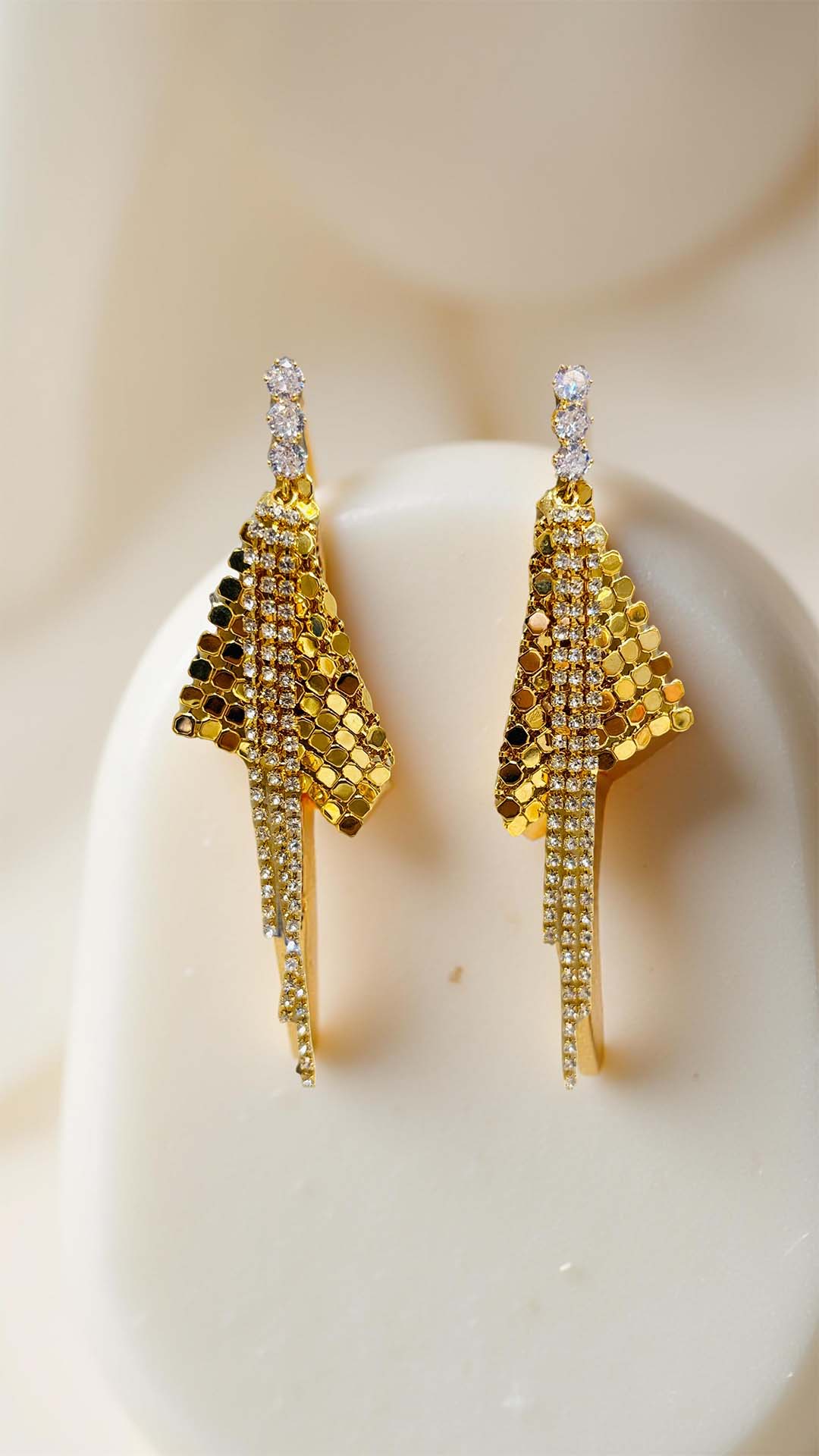 Elegant Golden Statement Earrings