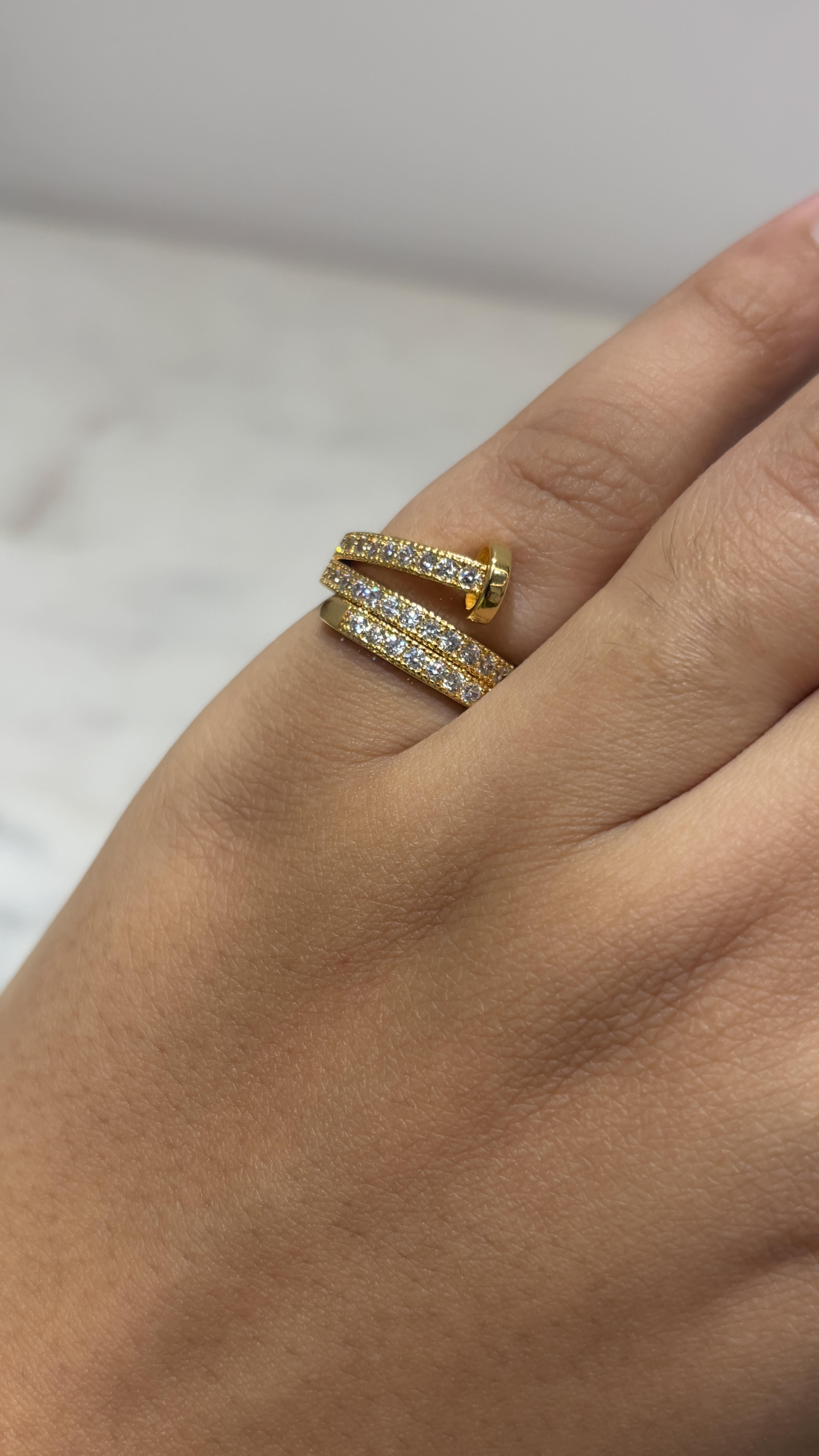 Gold Plated adjustable  Ring