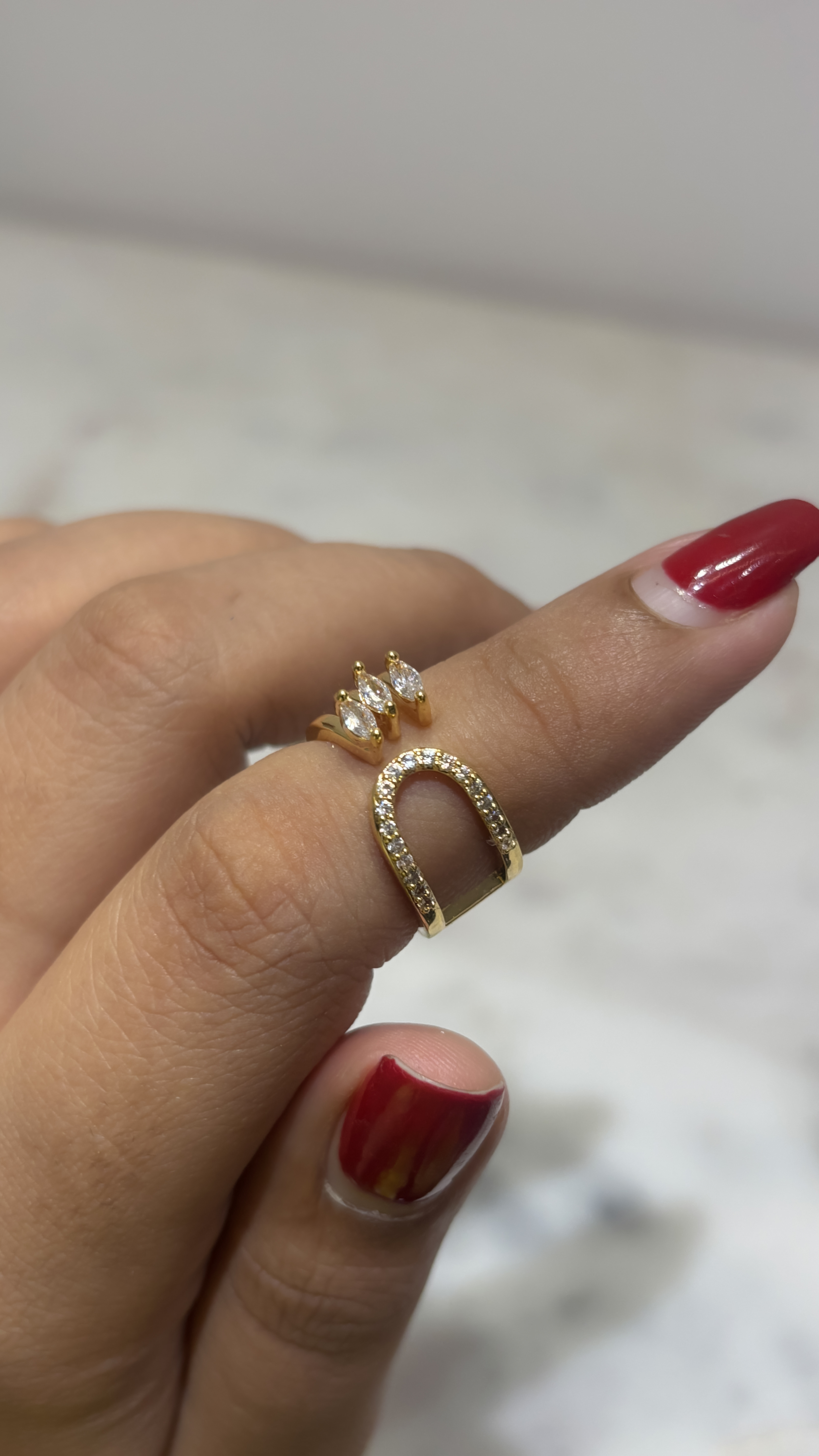 Elegant Gold-Plated Adjustable Ring