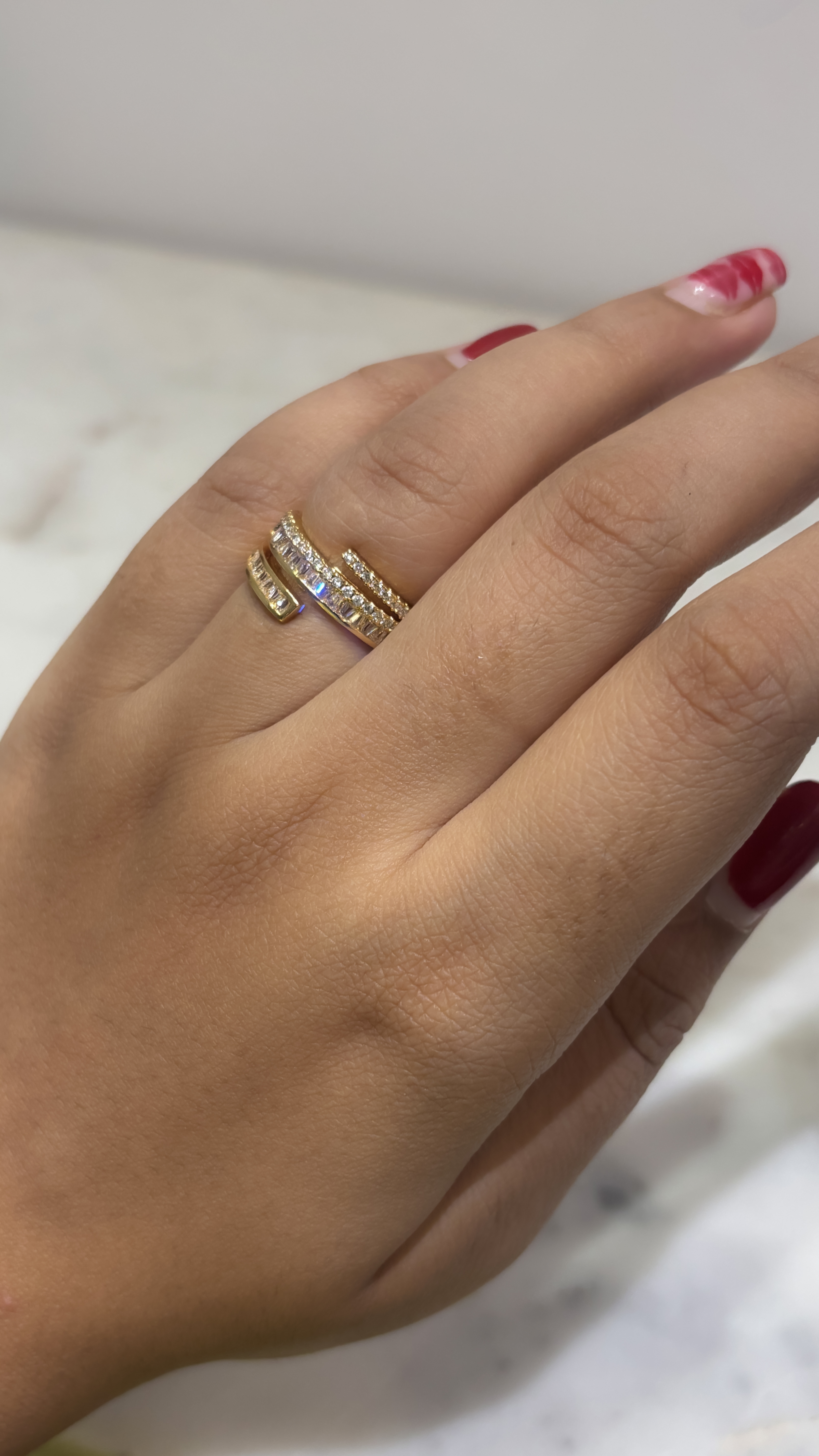 Gold Spiral adjustable  Ring