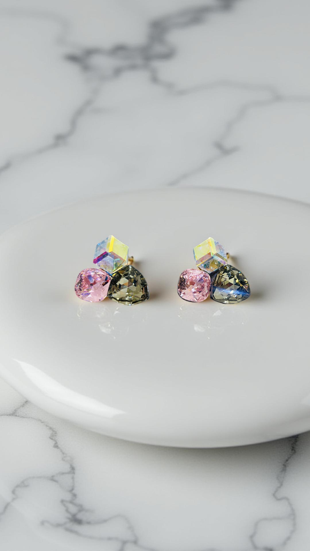 Colorful Crystal Stud Earrings