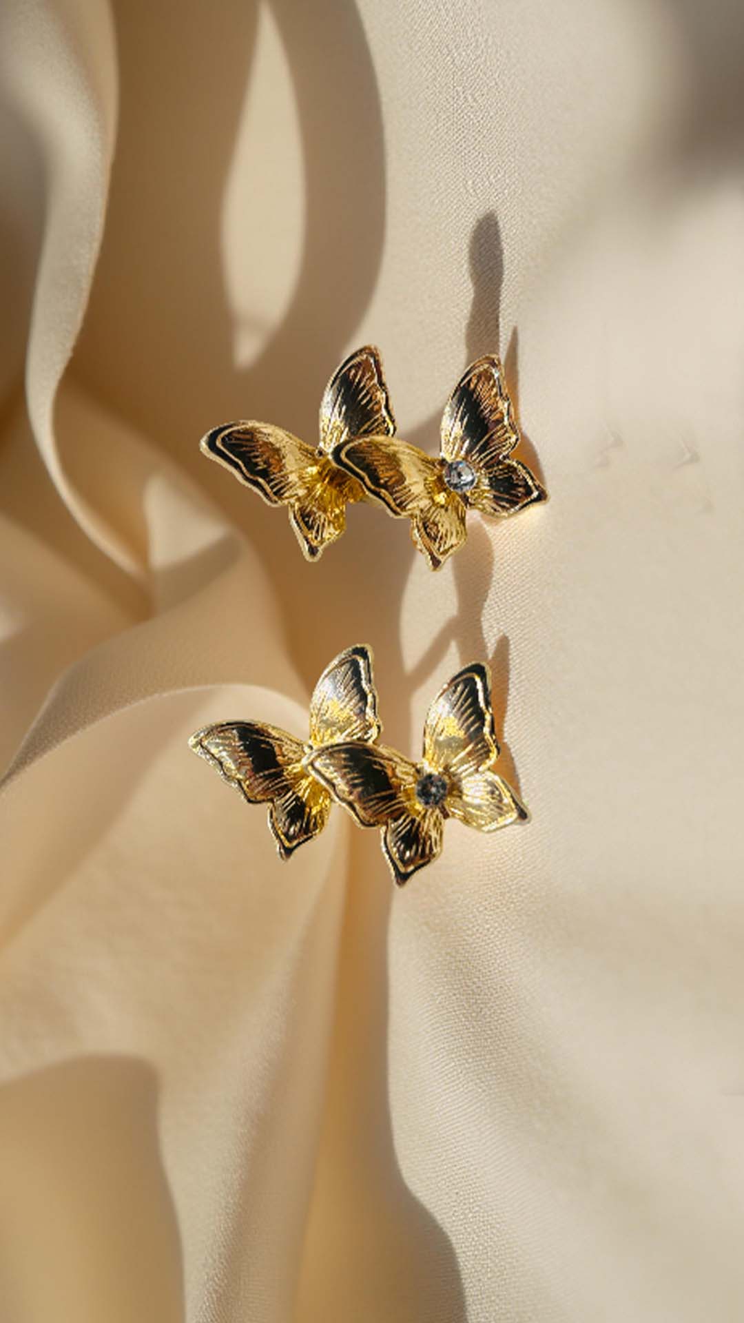 Golden Butterfly Earrings