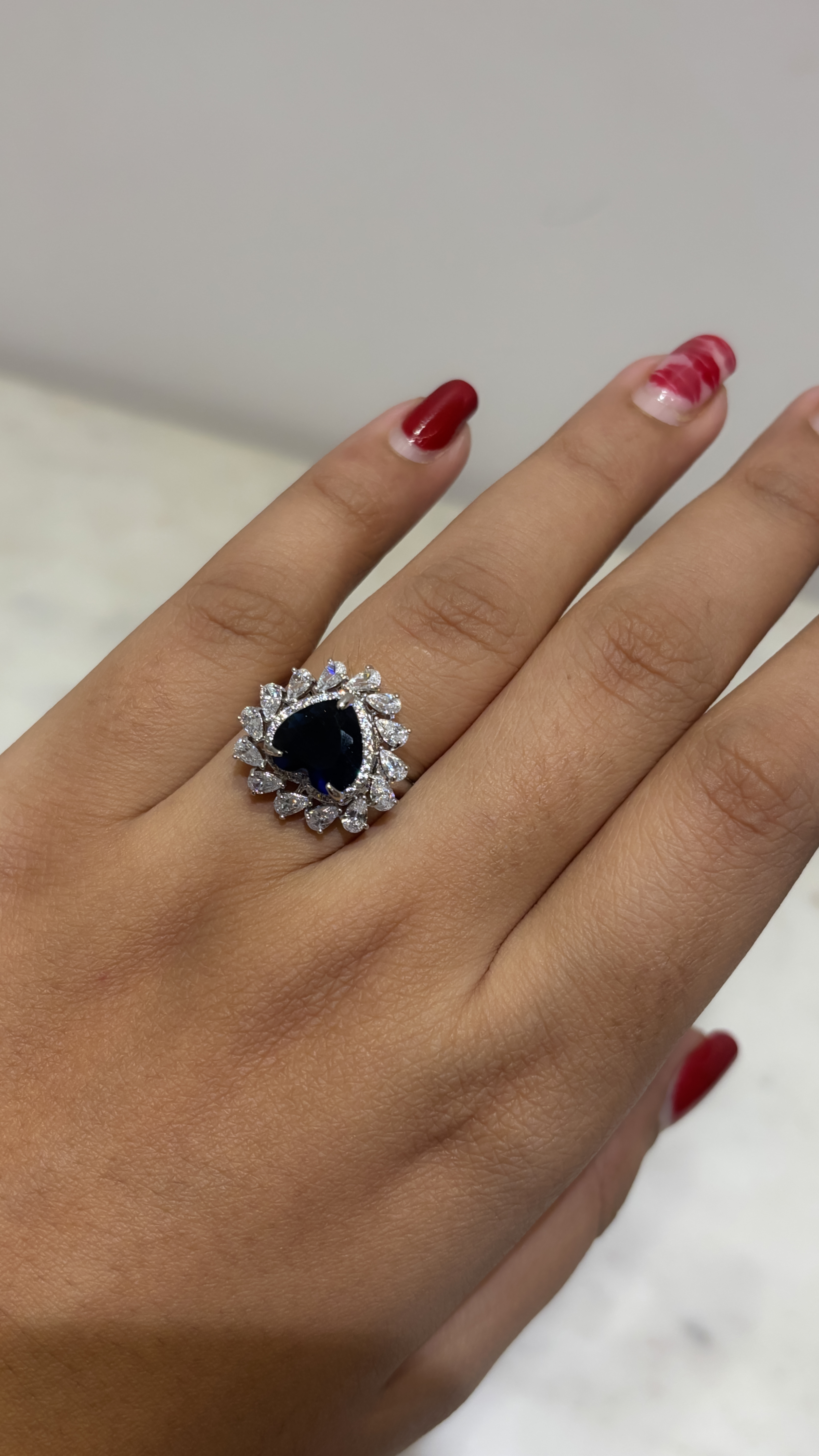 Adjustable AD heart ring 