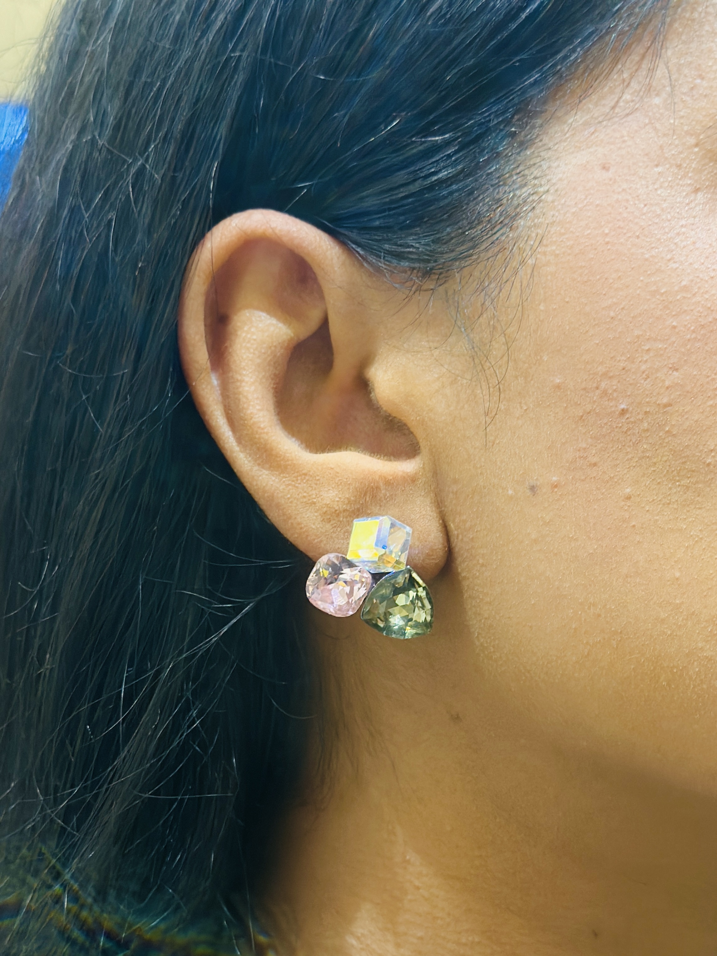 Colorful Crystal Stud Earrings