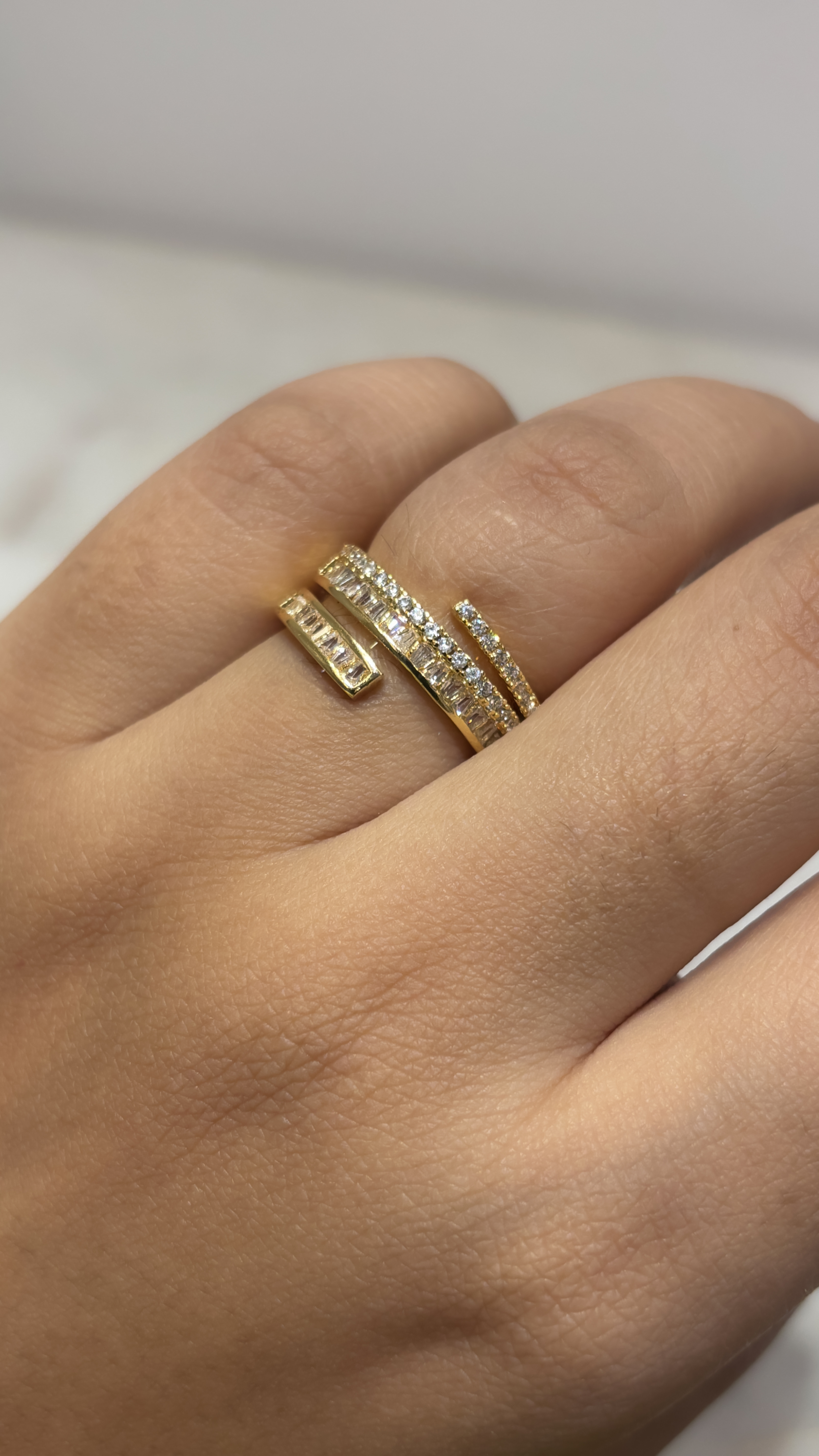 Gold Spiral adjustable  Ring