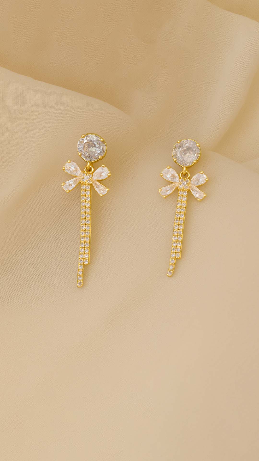 Elegant Bow Drop Earrings