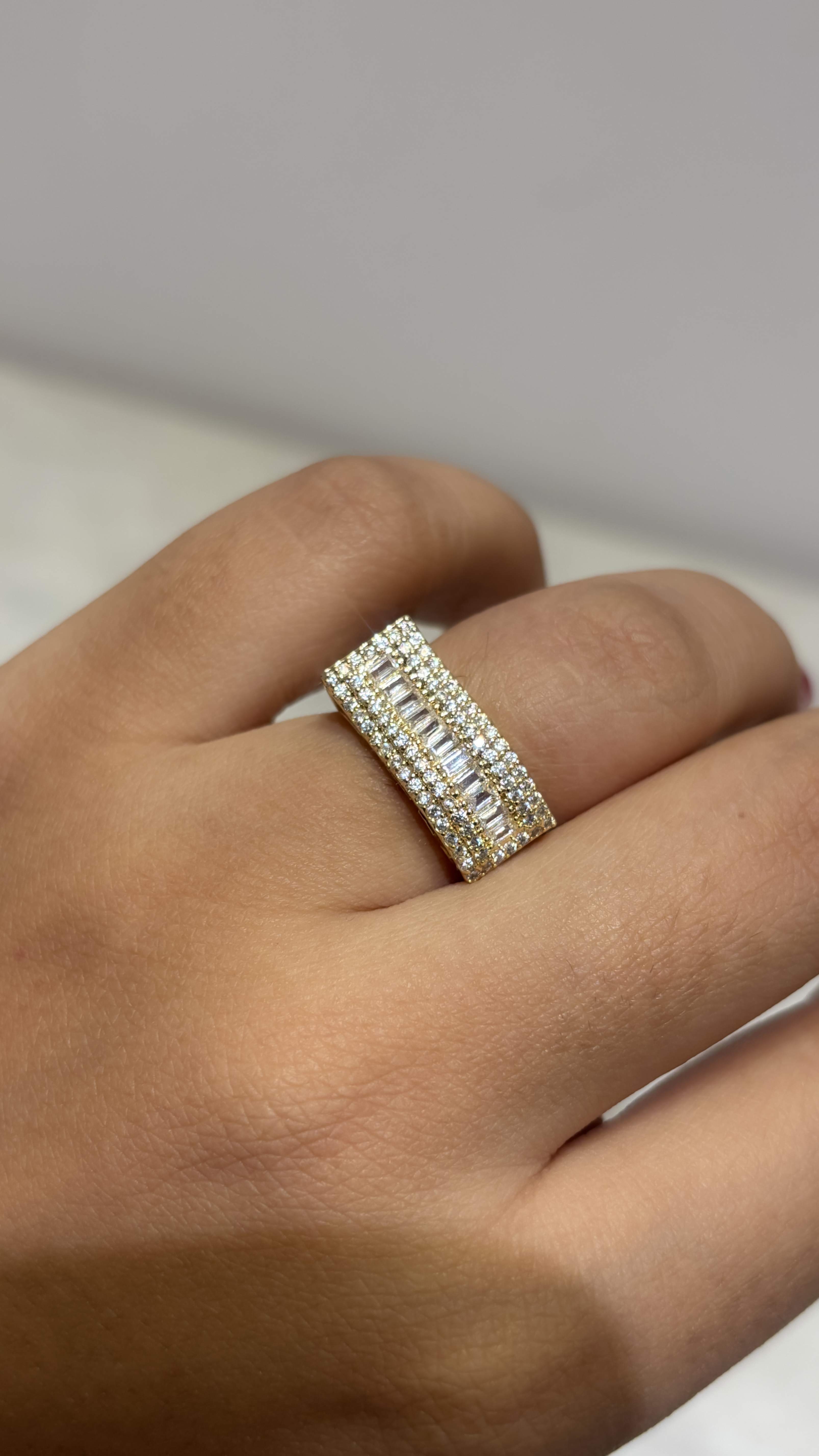 Elegant Baguette adjustable Ring