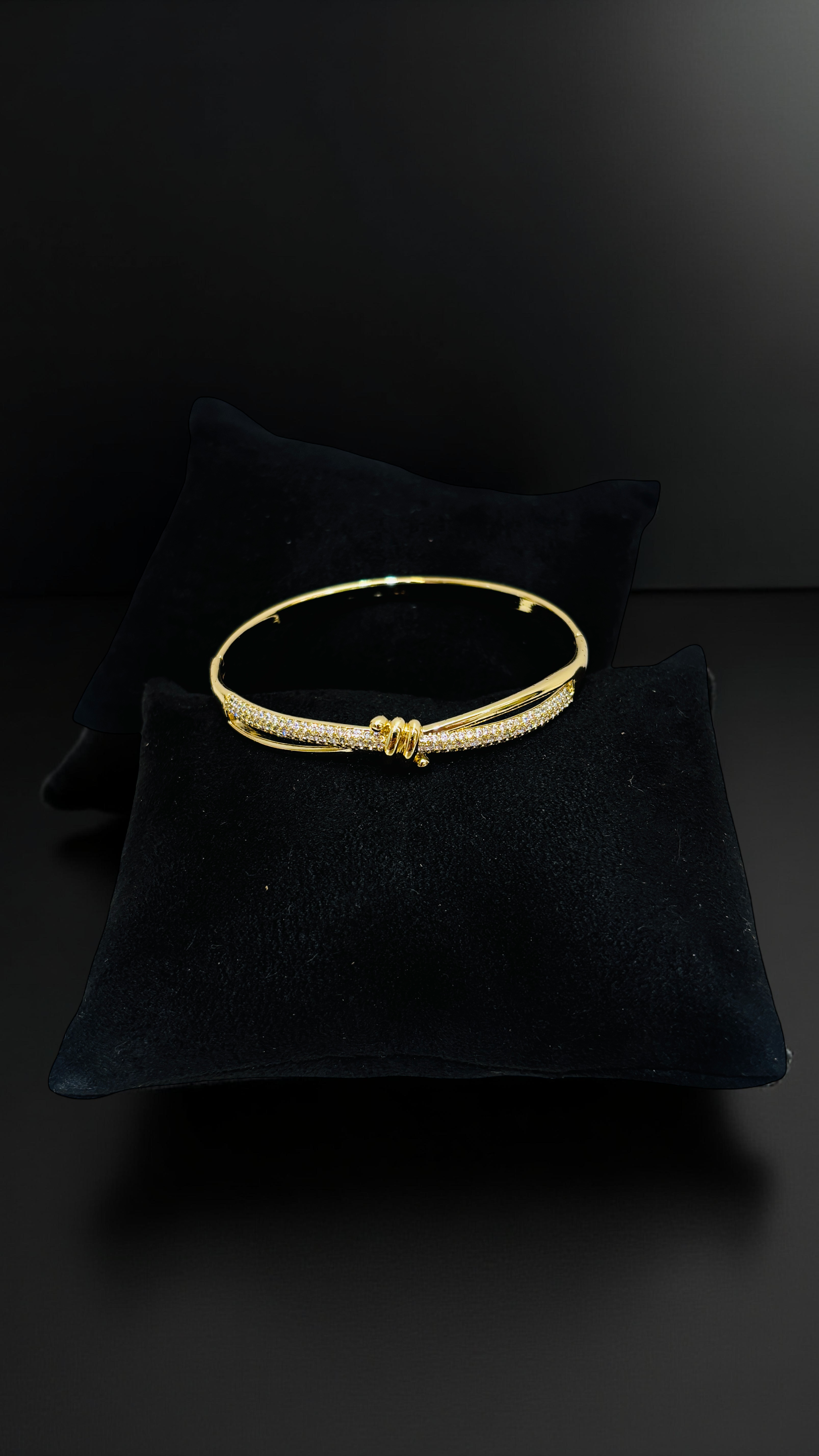 Knot Gold-Tone Kada Bracelet