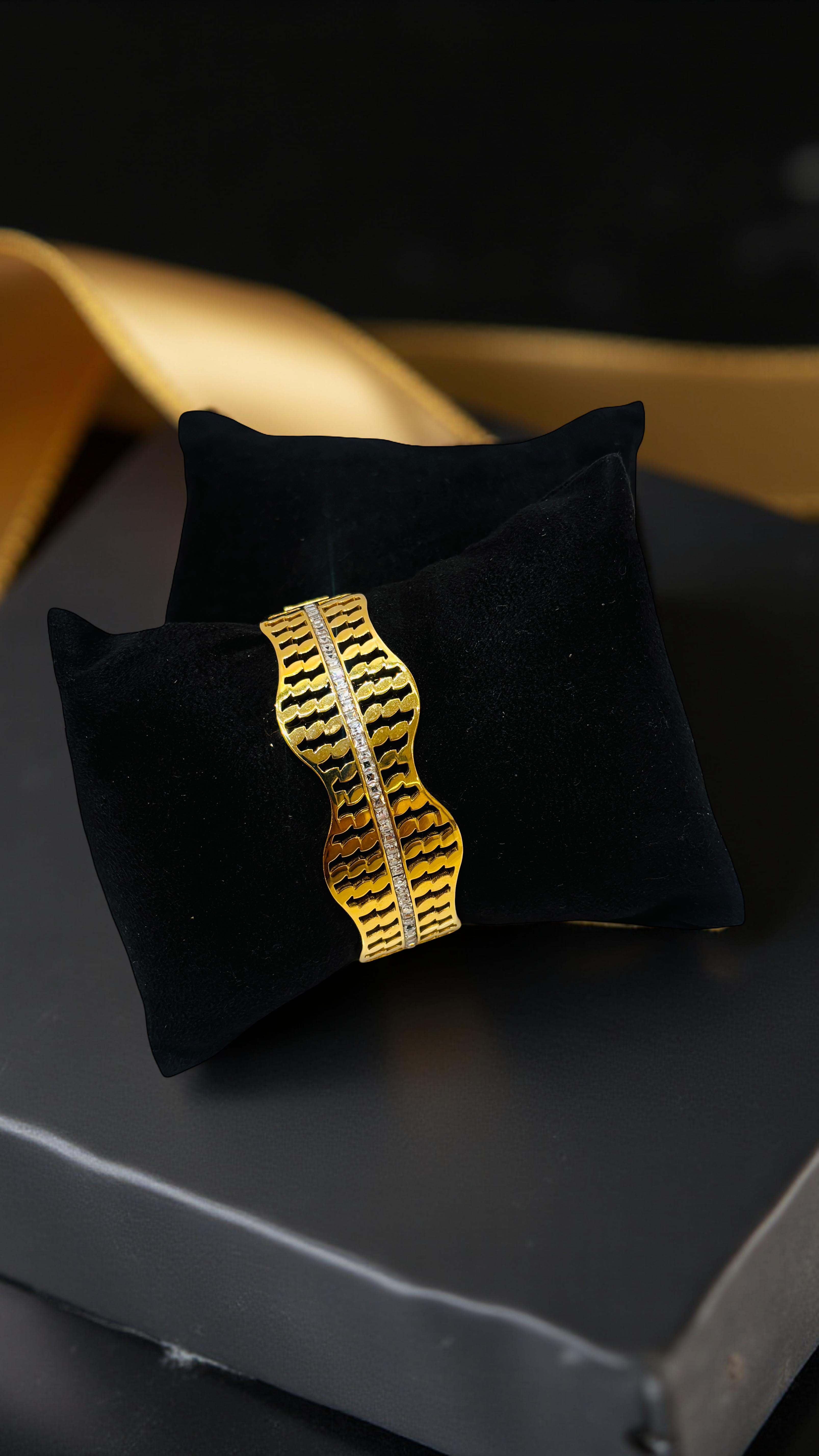 Elegant Golen Kada  Bracelet